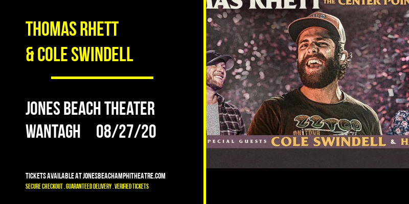 Thomas Rhett & Cole Swindell at Jones Beach Theater tickets Thomas Rhett & Cole Swindell at Jones Beach Theater