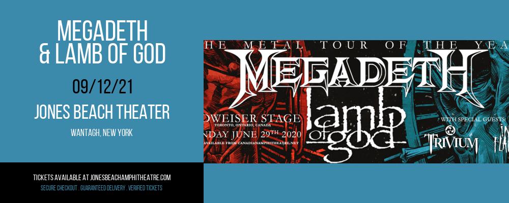 Megadeth & Lamb of God at Jones Beach Theater tickets Megadeth & Lamb of God at Jones Beach Theater