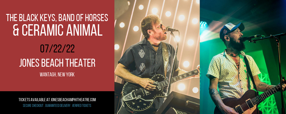 The Black Keys, Band of Horses & Ceramic Animal at Jones Beach Theater